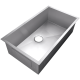 9 X 30 X 18 in. Handmade Single Bowl UM Square SS Kitchen Sink Bisman-BM30189 9 X 30 X 18 in. Handmade Single Bowl UM Square SS Kitchen Sink Bisman-BM30189