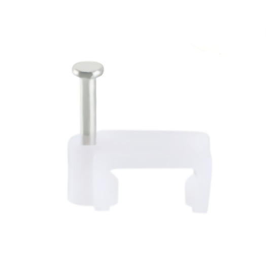 2.5 mm Cable Clip Flat White Carisol-Hardware CCFW 100 per 1