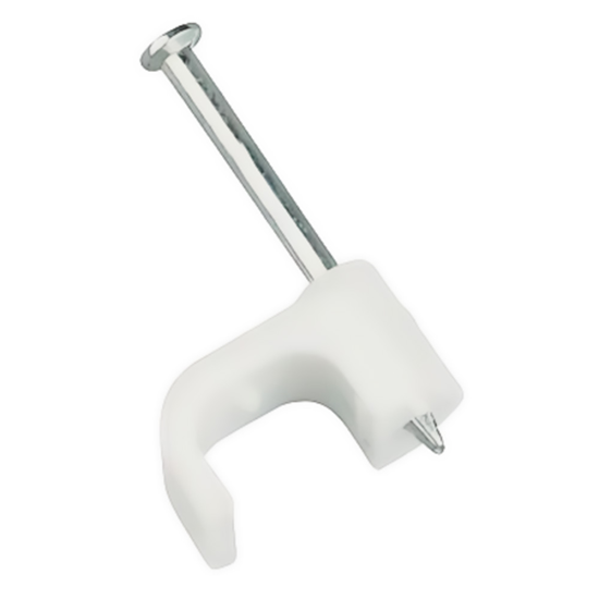 2.5 mm Cable Clip Flat White Carisol-Hardware CCFW 100 per 1 2.5 mm Cable Clip Flat White Carisol-Hardware CCFW 100 per 1