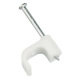 2.5 mm Cable Clip Flat White Carisol-Hardware CCFW 100 per 1