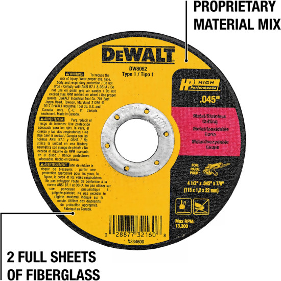 4 1/2 in. Cutting Disc Carisol-Hardware CD 4 1-2 x 3-64 x 7-8