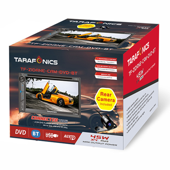 7 in CAR CAMERA DVD PLAYER Tarafonics-TF-ZIDANE-DVD-BT