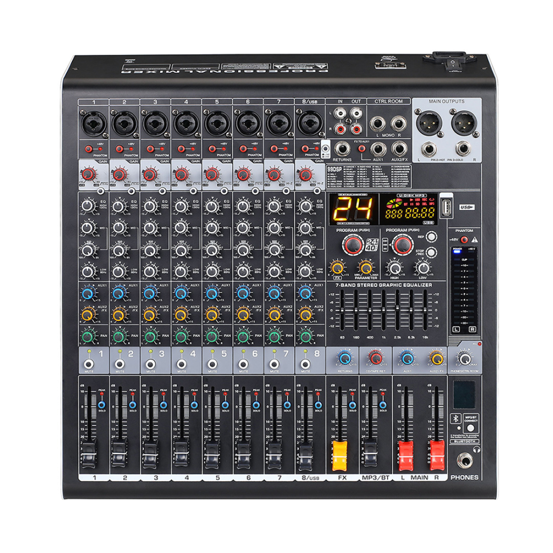 Model 8 Mix 08 CH SOUND BLAST MIXER SOUNDBLAST-SB-USB-OCHO-PHANTOM-8-MIX|Carisol ...