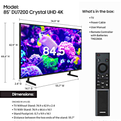 85 in. Smart TV Samsung-UN85DU7200 85 in. Smart TV Samsung-UN85DU7200