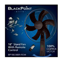 18 Inch Standing Fan BlackPoint-BP18038BR-WALL-REMOTE-FAN