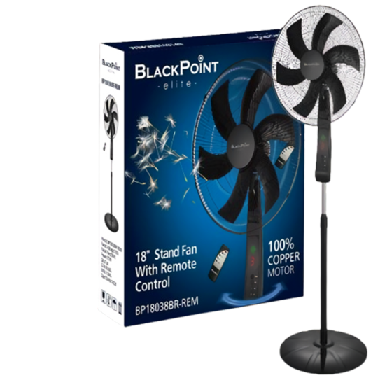18 in. Standing Fan Blackpoint-BP18038BR-REM