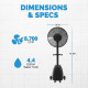 26 in Misting Standing Fan Windy-WMS-26