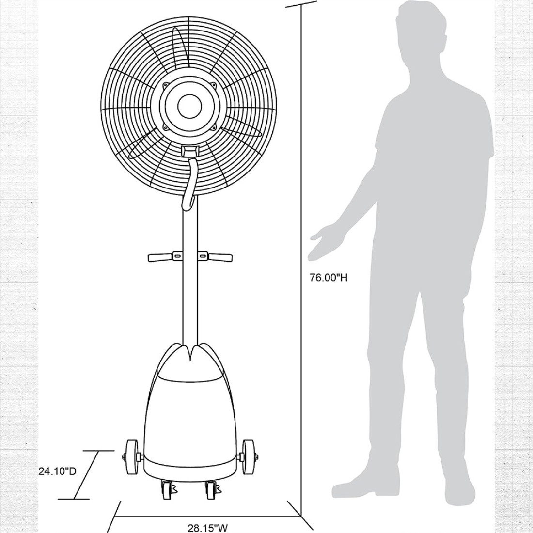 26 in Misting Standing Fan Windy-WMS-26 | Carisol [Jamaica] - Carisol ...