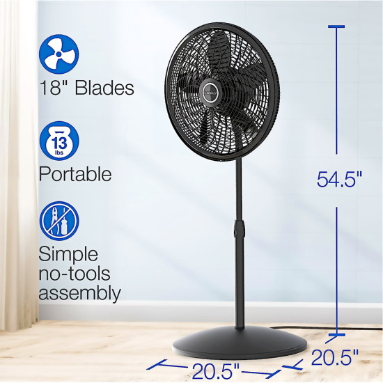 18 in Pedestal Standing Fan Lasko-LAS-1827