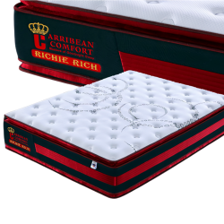 Queen Size Mattress Caribbean Comfort-SPR-QUEEN-DUALPT-R:RICH Queen Size Mattress Caribbean Comfort-SPR-QUEEN-DUALPT-R:RICH
