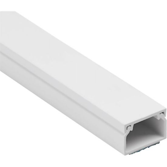 10 mm x 10 mm Raceway Trunking Carisol-Electrical 1/4 x 1/4 x 10 White