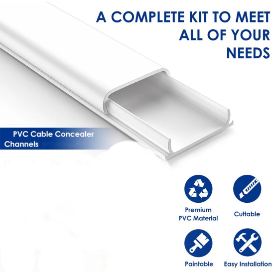 10 mm x 15 mm Raceway Trunking Carisol-Electrical 1/4 x 1/2 x 10 White