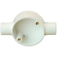 20 mm Through Way Besa Box Carisol-Electrical 3/4 x 2 WAY TRU PVC BBox