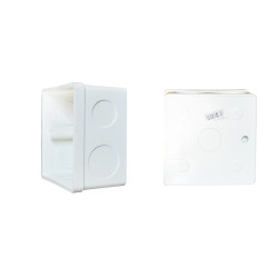 50 mm x 50 mm PVC Wall Switch Box Carisol-Electrical 2 x 2 Flush Mount White