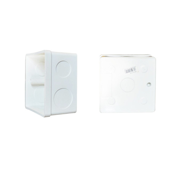 50 mm x 50 mm PVC Wall Switch Box Carisol-Electrical 2 x 2 Flush Mount White