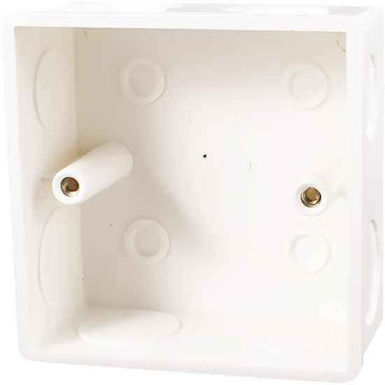 50 mm x 50 mm PVC Wall Switch Box Carisol-Electrical 2 x 2 Flush Mount White