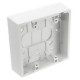 50 mm x 50 mm PVC Wall Switch Box Carisol-Electrical 2 x 2 Surface Mount White