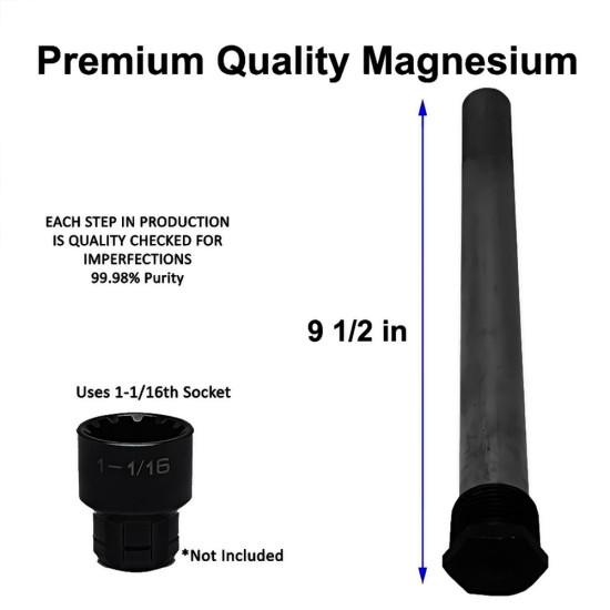 1 in. Magnesium Anode Rod Carisol-Plumbing 0.840 in. Mag. Rod.