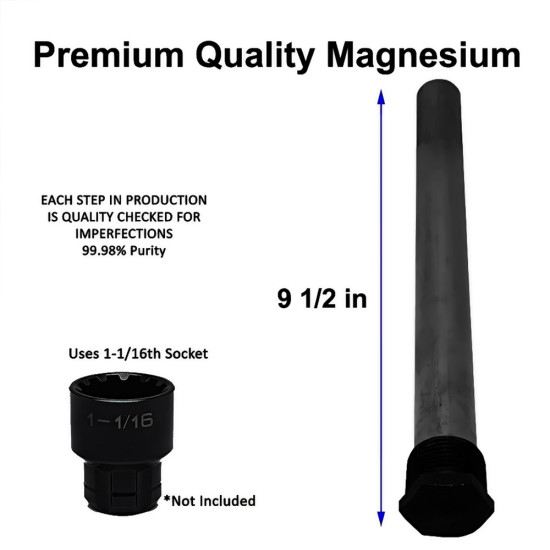 1 in. Magnesium Anode Rod Carisol-Plumbing 0.840 in. Mag. Rod. 1 in. Magnesium Anode Rod Carisol-Plumbing 0.840 in. Mag. Rod.